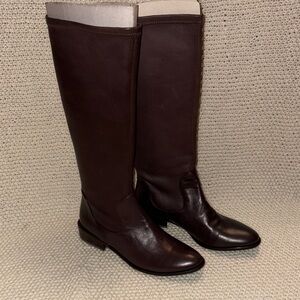 Chic Over the Knee Brown Leather Boots